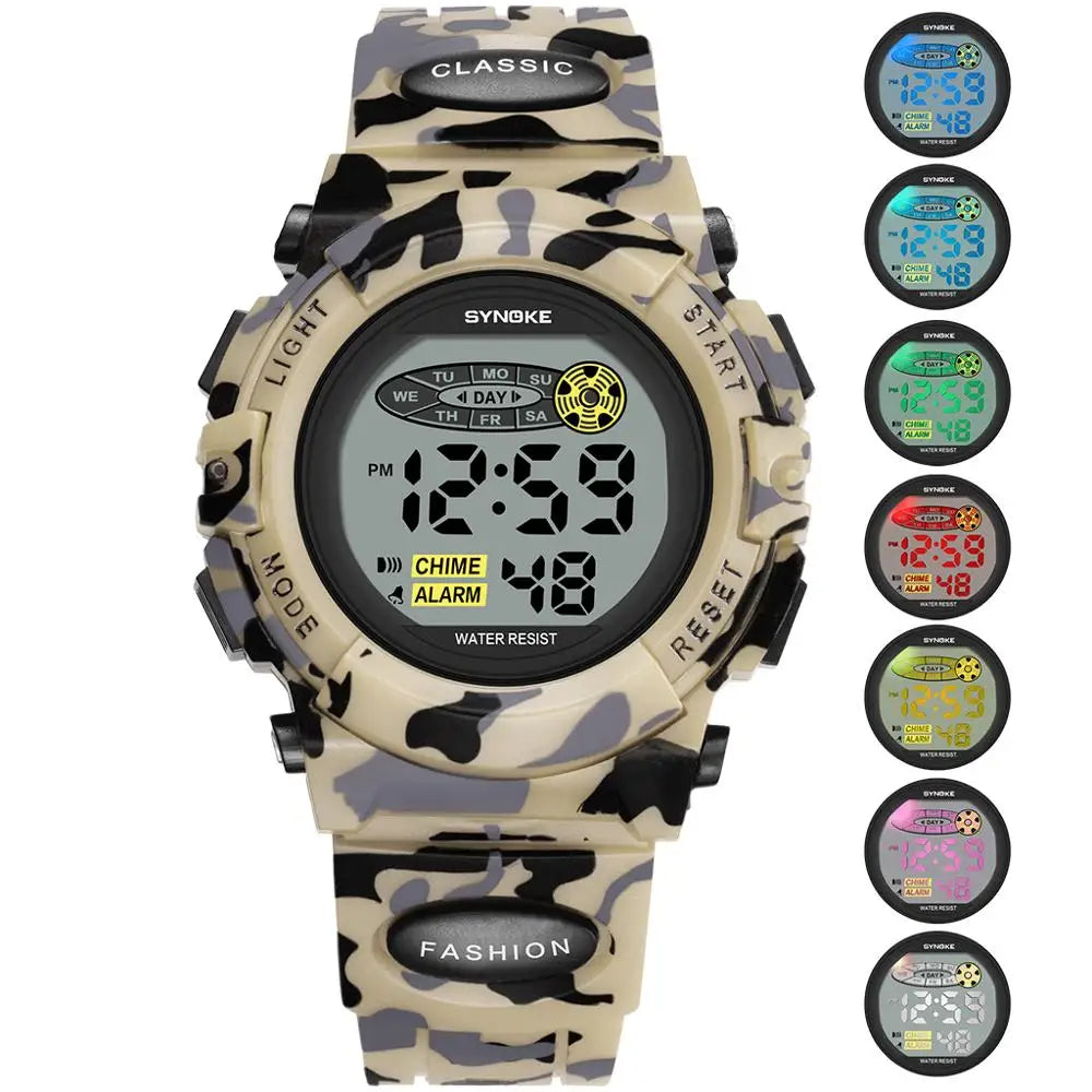 Digital Children's Watch Waterproof LED Display Sports Watch with Stopwatch Date Alarm Boys Girls School | Sansoti