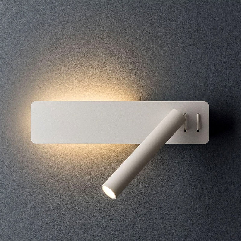 Wandlamp Leeslamp met Draaibare Arm | Warm LED Licht voor Bed en Leeshoek | Verstelbare Wandleeslamp Zwart of Wit | Sansoti
