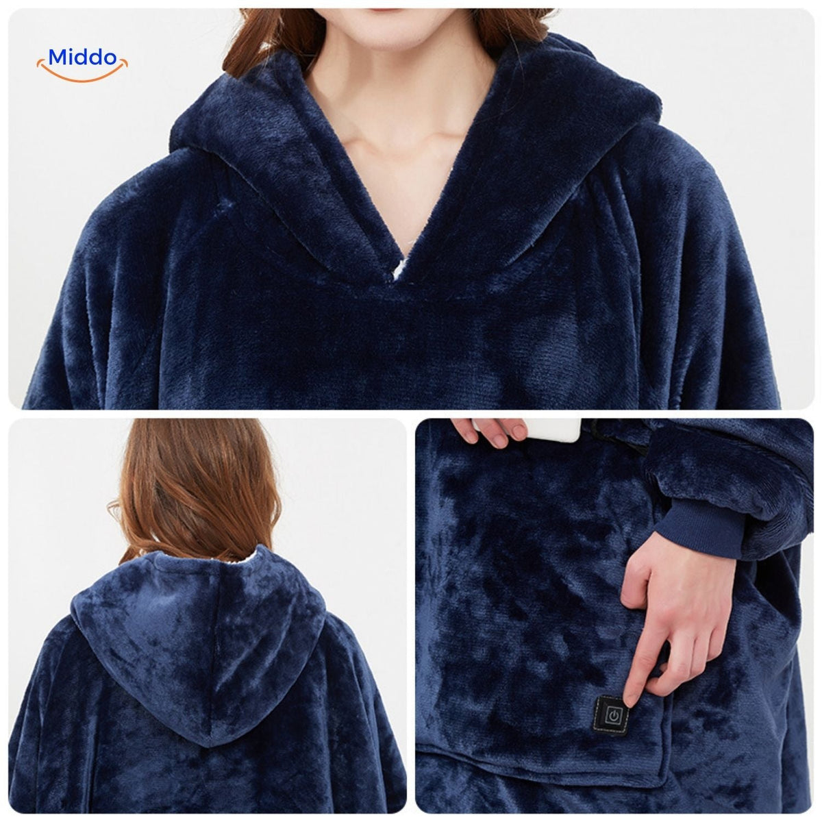 Beheizter Pullover Unisex 3-Zonen USB Elektrisch Polyester Winter Komfort Thermisches Kleidungsstück Outdoor-Wärme | Sansoti