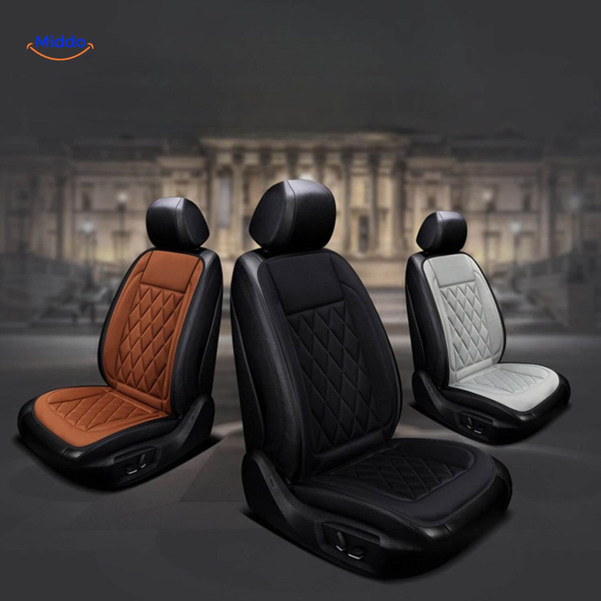 Verwarmbaar Zitkussen 12V Auto Stoelkussen Snelle Opwarming Warme Zitting Rugsteun Comfort Winter Autostoel | Sansoti