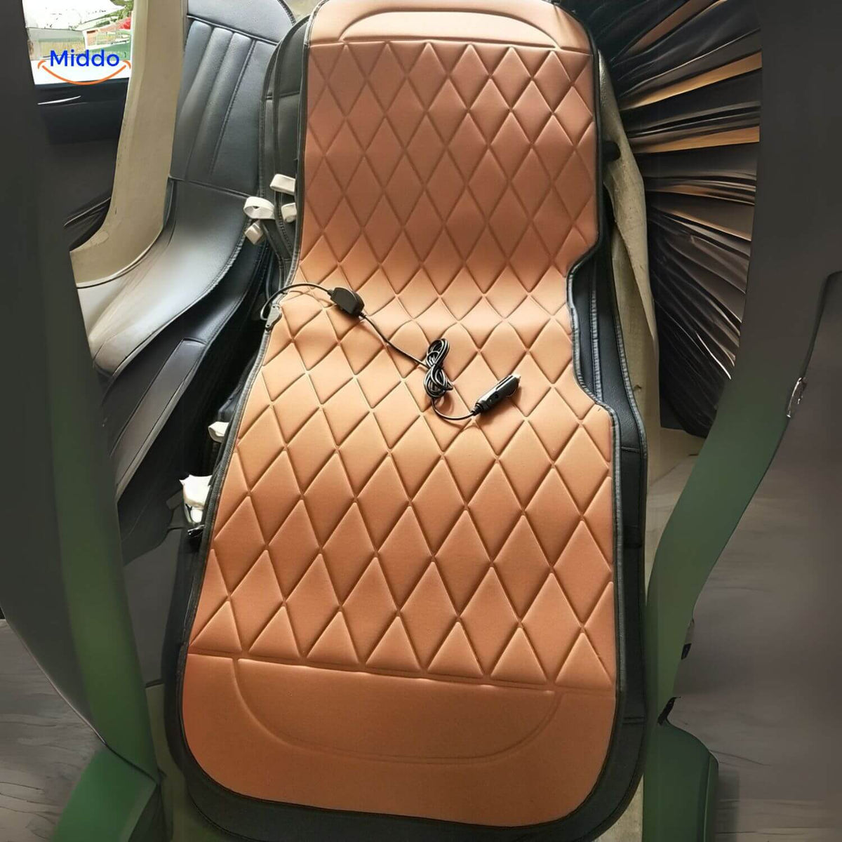 Verwarmbaar Zitkussen 12V Auto Stoelkussen Snelle Opwarming Warme Zitting Rugsteun Comfort Winter Autostoel | Sansoti