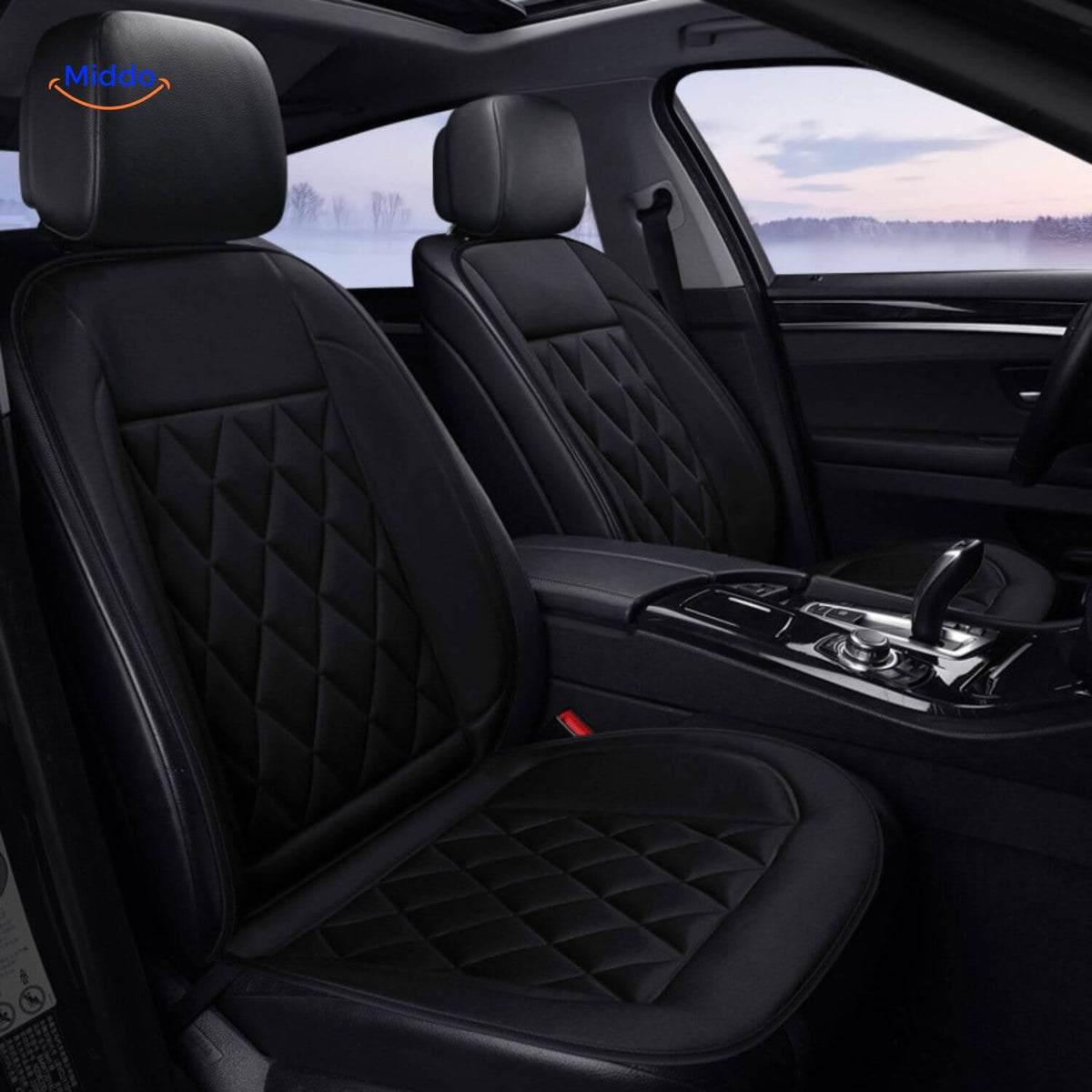 Verwarmbaar Zitkussen 12V Auto Stoelkussen Snelle Opwarming Warme Zitting Rugsteun Comfort Winter Autostoel | Sansoti