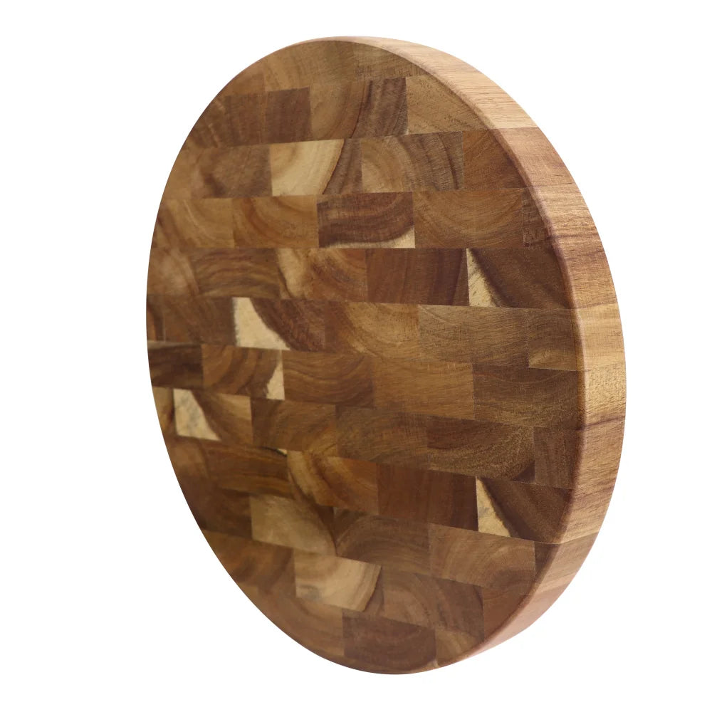 Ronde snijplank acaciahout 30cm diameter handgemaakt voor vlees groenten brood keuken serveren borrel | Sansoti