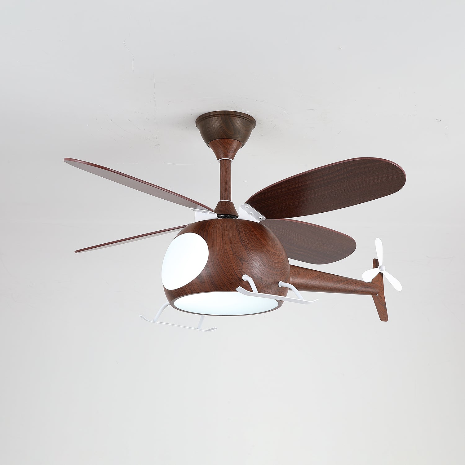 Moderne Plafondventilator met Verlichting Aviara Breeze – Ø70×H30 cm – 6 Snelheden – LED 35W – Walnoot & Houtkleur – Afstandsbediening – Kinderkamer & Woonkamer | Sansoti