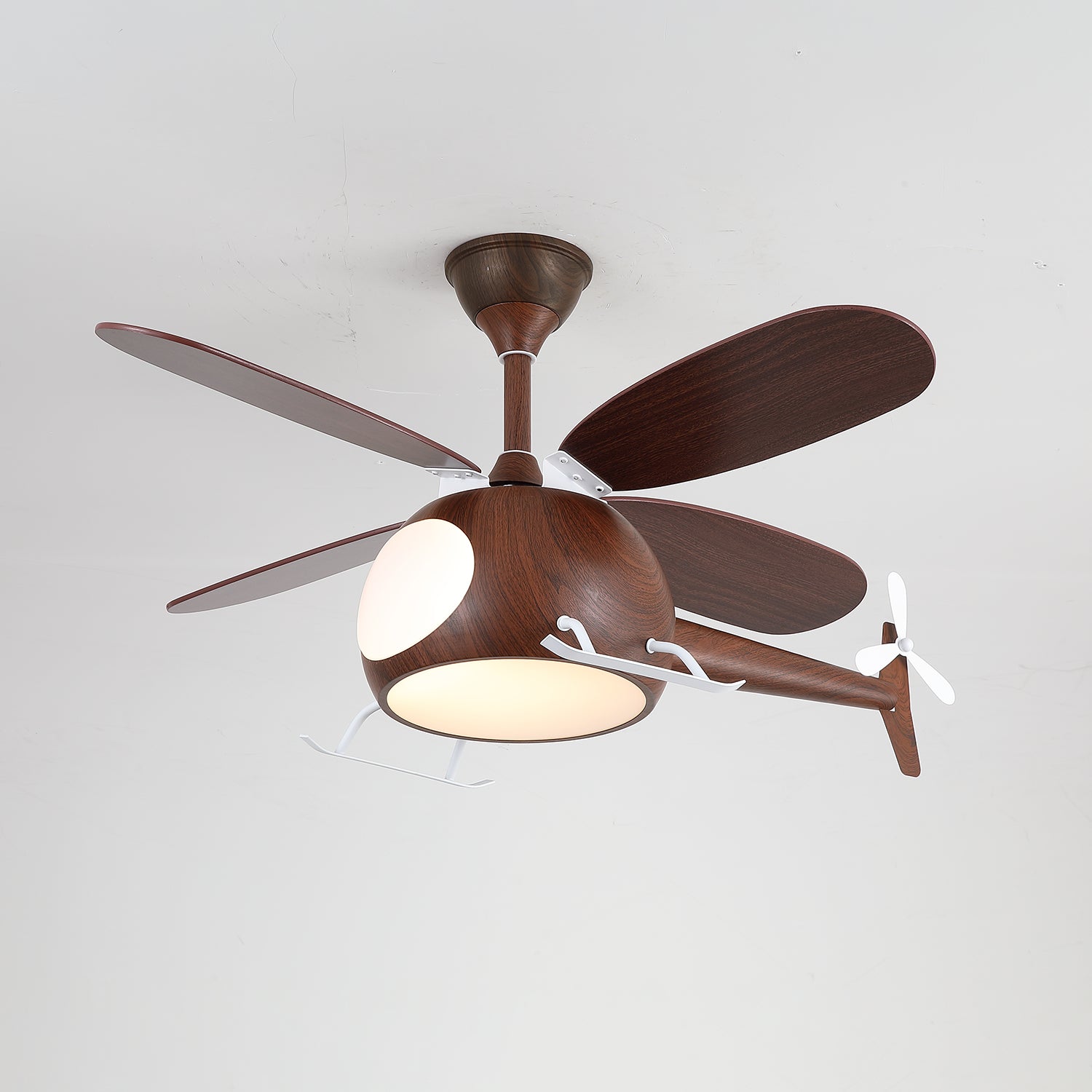 Moderne Plafondventilator met Verlichting Aviara Breeze – Ø70×H30 cm – 6 Snelheden – LED 35W – Walnoot & Houtkleur – Afstandsbediening – Kinderkamer & Woonkamer | Sansoti