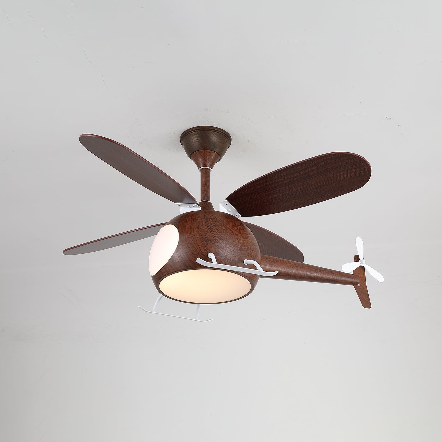 Moderne Plafondventilator met Verlichting Aviara Breeze – Ø70×H30 cm – 6 Snelheden – LED 35W – Walnoot & Houtkleur – Afstandsbediening – Kinderkamer & Woonkamer | Sansoti