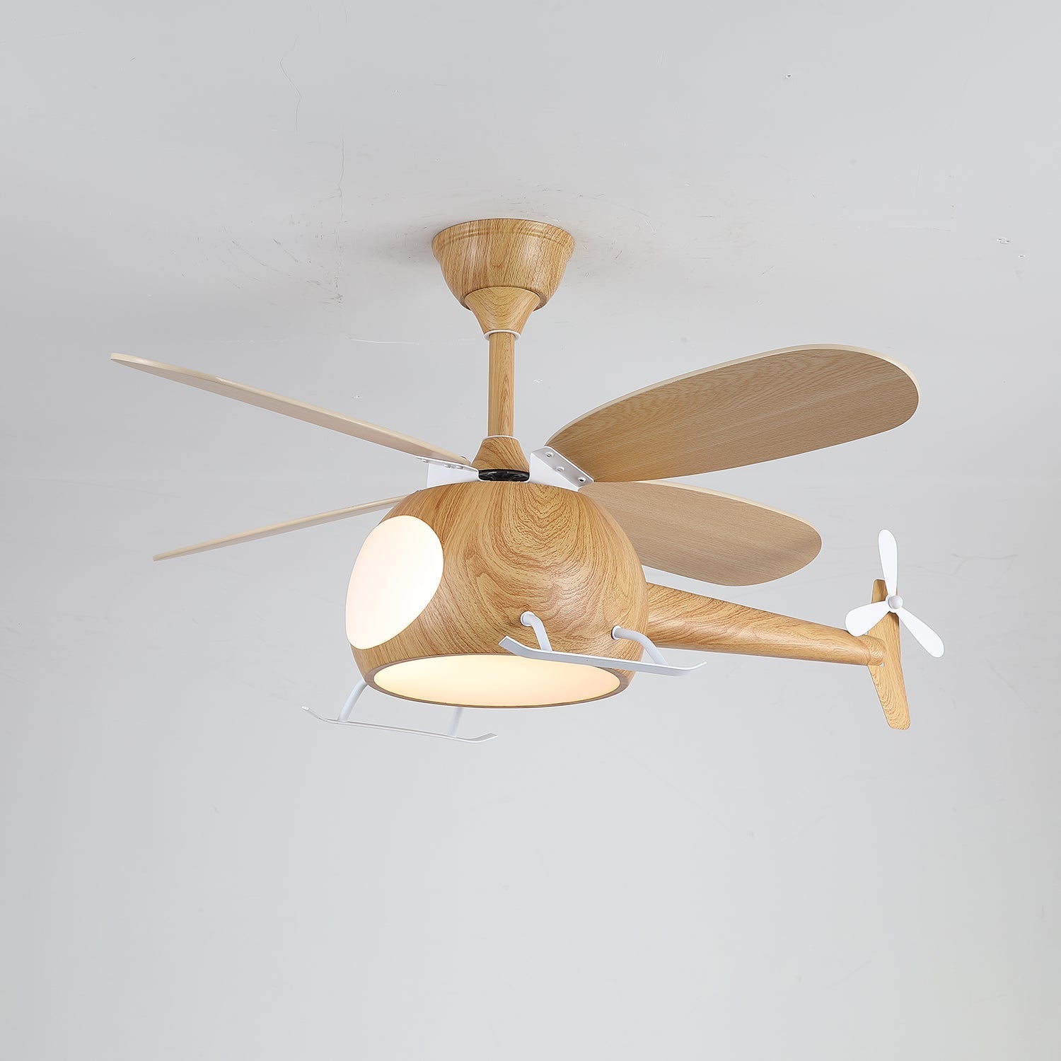 Moderne Plafondventilator met Verlichting Aviara Breeze – Ø70×H30 cm – 6 Snelheden – LED 35W – Walnoot & Houtkleur – Afstandsbediening – Kinderkamer & Woonkamer | Sansoti