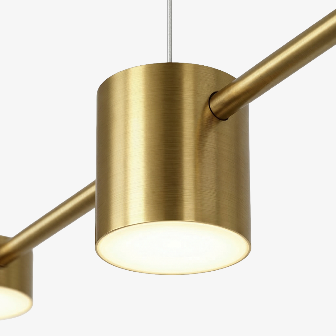 Lineaire LED Hanglamp Helios – Moderne Verlichting met Metaal en Acryl voor Eetkamer en Woonkamer | Sansoti