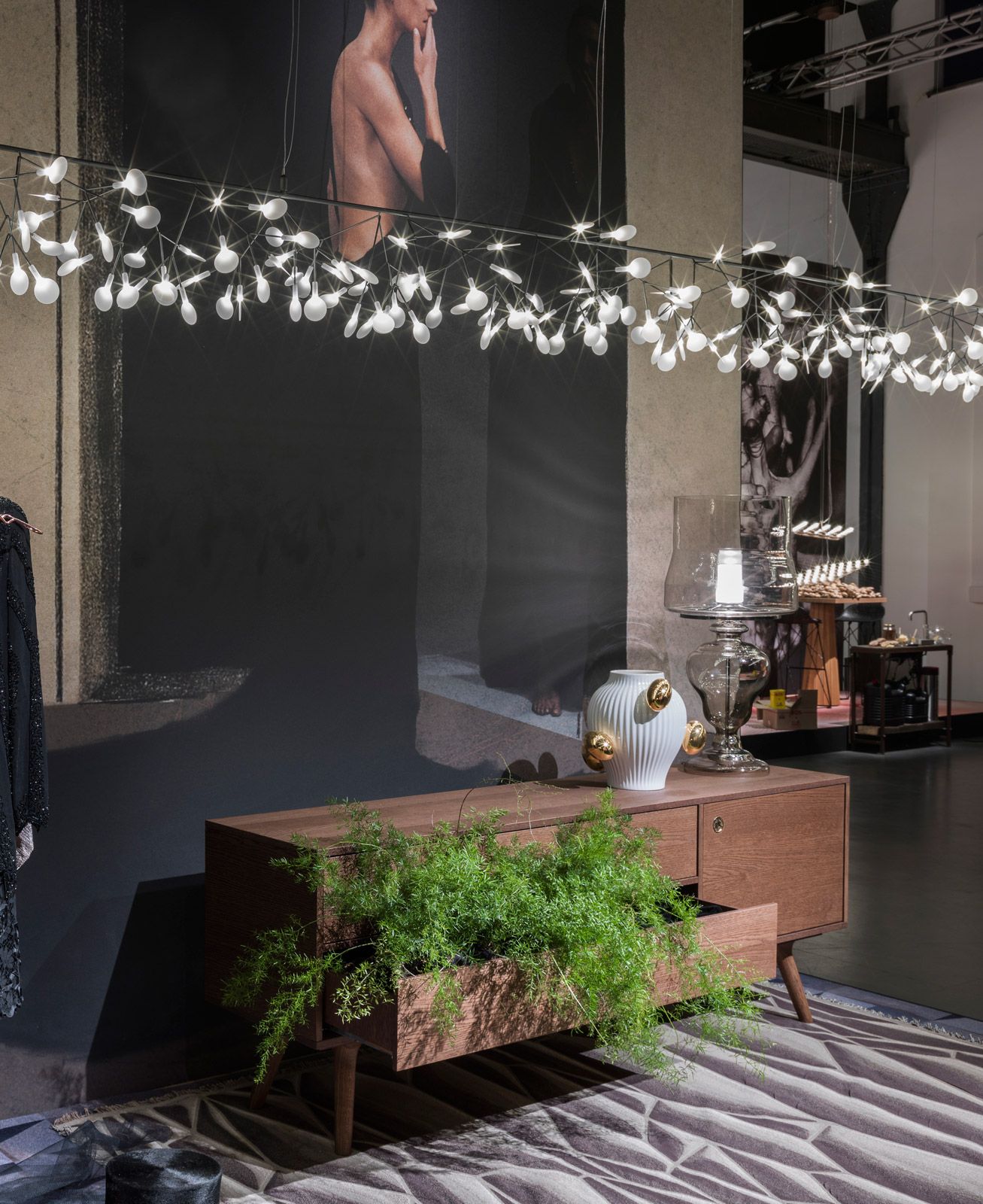 Design Heracleum Kroonluchter met LED Bladeren – Moderne Organische Hanglamp met 30 tot 108 Lichtpunten in Zwart of Roségoud | Sansoti