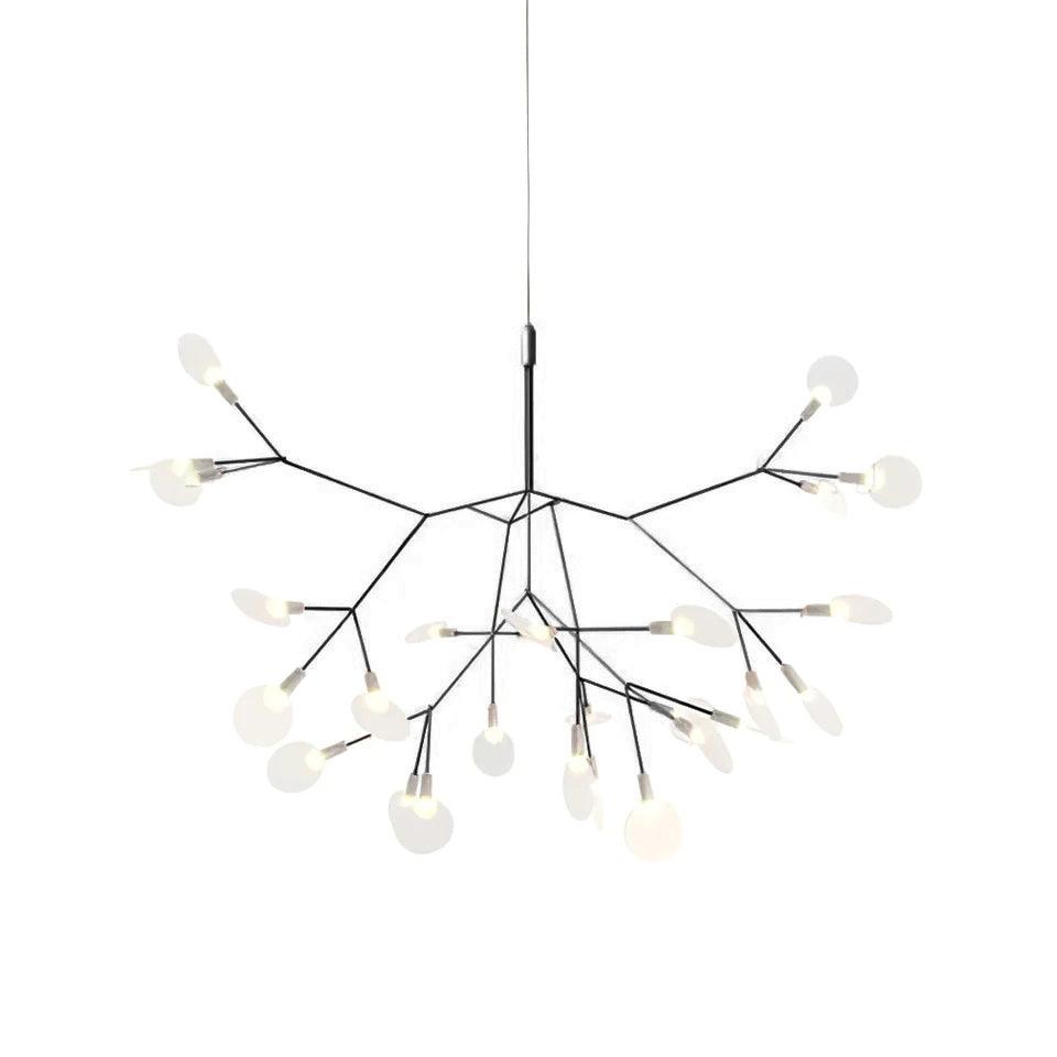 LED Kroonluchter Zwart met Acryl Lichtpunten – 30 tot 135 Lampjes voor Eetkamer en Hal | Sansoti