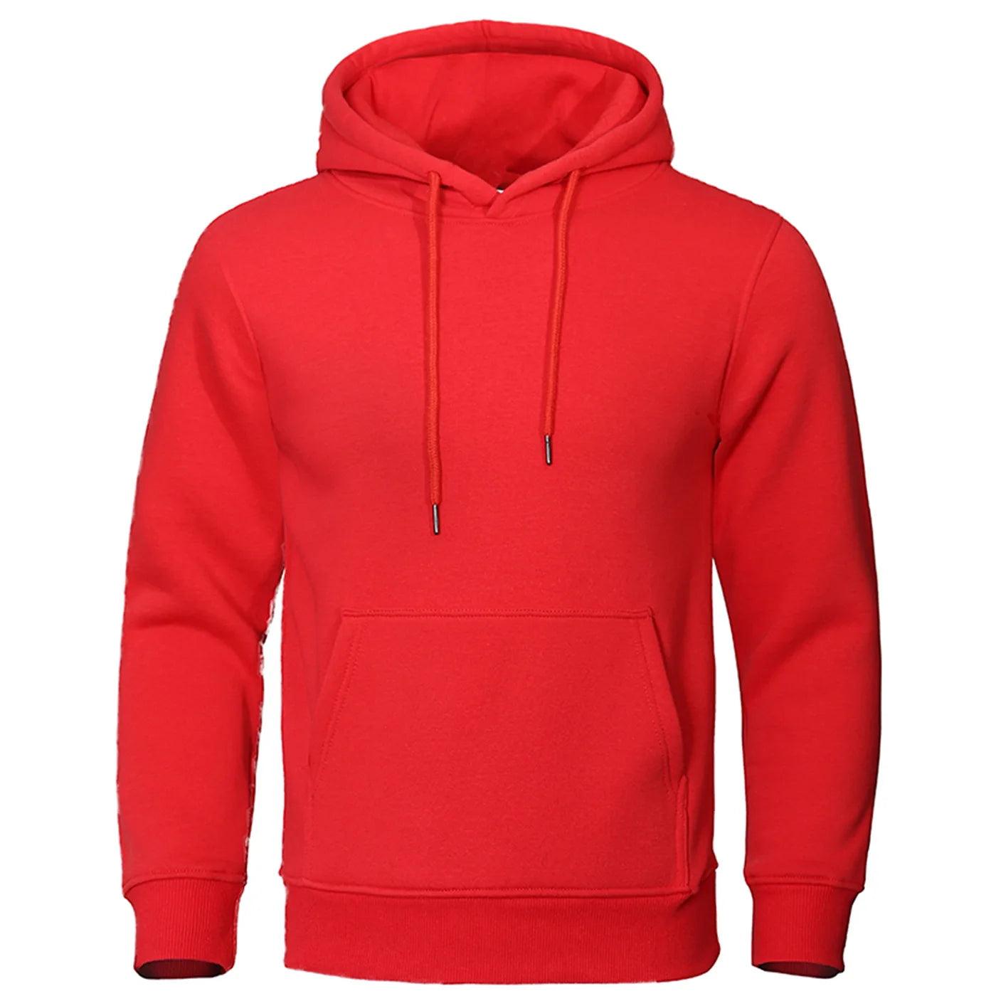 Men’s Fleece Hoodie with Hood – Warm Sweater for Autumn & Winter – Comfortable Fit – Casual Streetwear | Sansoti