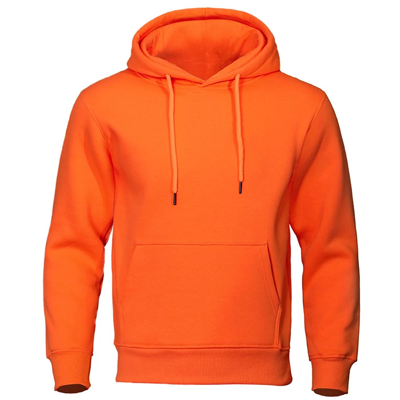 Men’s Fleece Hoodie with Hood – Warm Sweater for Autumn & Winter – Comfortable Fit – Casual Streetwear | Sansoti