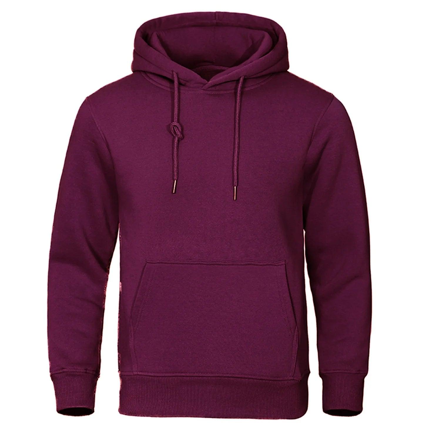 Men’s Fleece Hoodie with Hood – Warm Sweater for Autumn & Winter – Comfortable Fit – Casual Streetwear | Sansoti