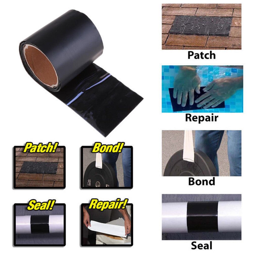 Ruban d'étanchéité flexible 150x20cm, autocollant, imperméable et transparent, pour intérieur et extérieur, réparation et colmatage des fuites | Sansoti