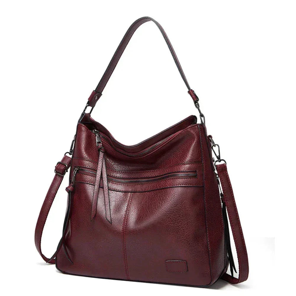 Leren Schoudertas met Verstelbare Riem Dames Premium Flap Crossbody Handtas voor Dagelijks Gebruik en Uitgaan | Sansoti