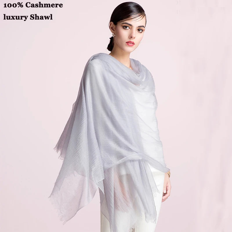 Cashmere Scarf for Women and Men 230x100cm Finest Ring Cashmere Ultralight Soft Winter Scarf for All Seasons | Sansoti