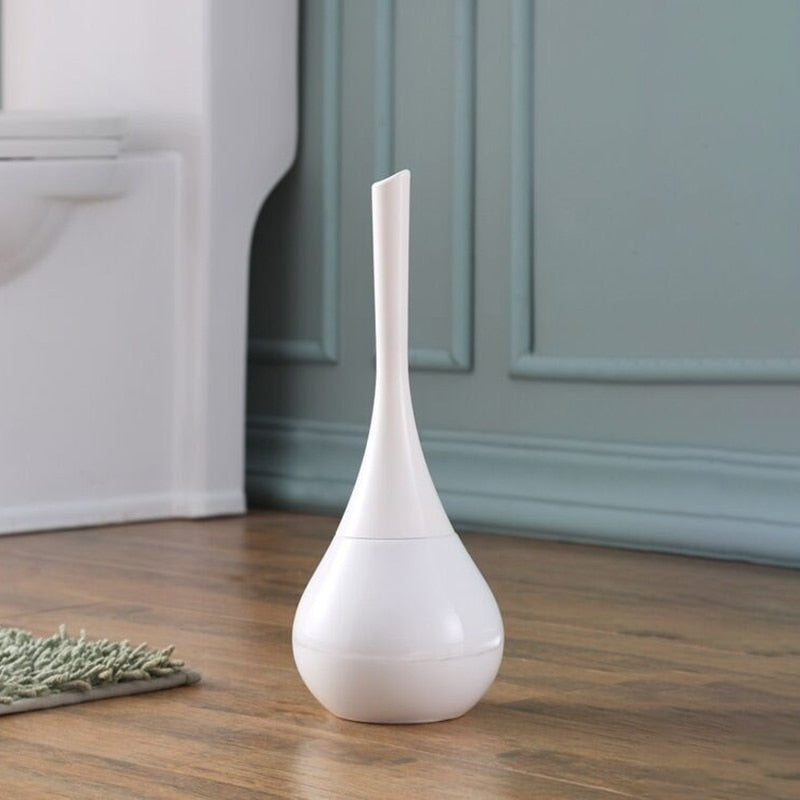 Toiletborstel Set ABS RVS 40x12 cm Vrijstaand Zwart Goud Badkamer Hygiënisch Design Toiletaccessoire | Sansoti