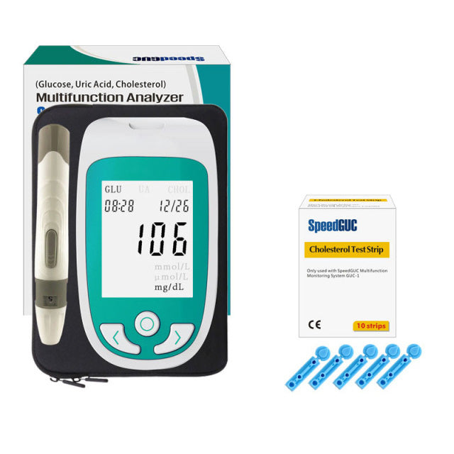Multifunctionele Gezondheidsmeter 3-in-1 Thuistester Cholesterol Glucosewaarde Urinezuur Digitale Bloedsuikermeter Snelle Zelftest | Sansoti