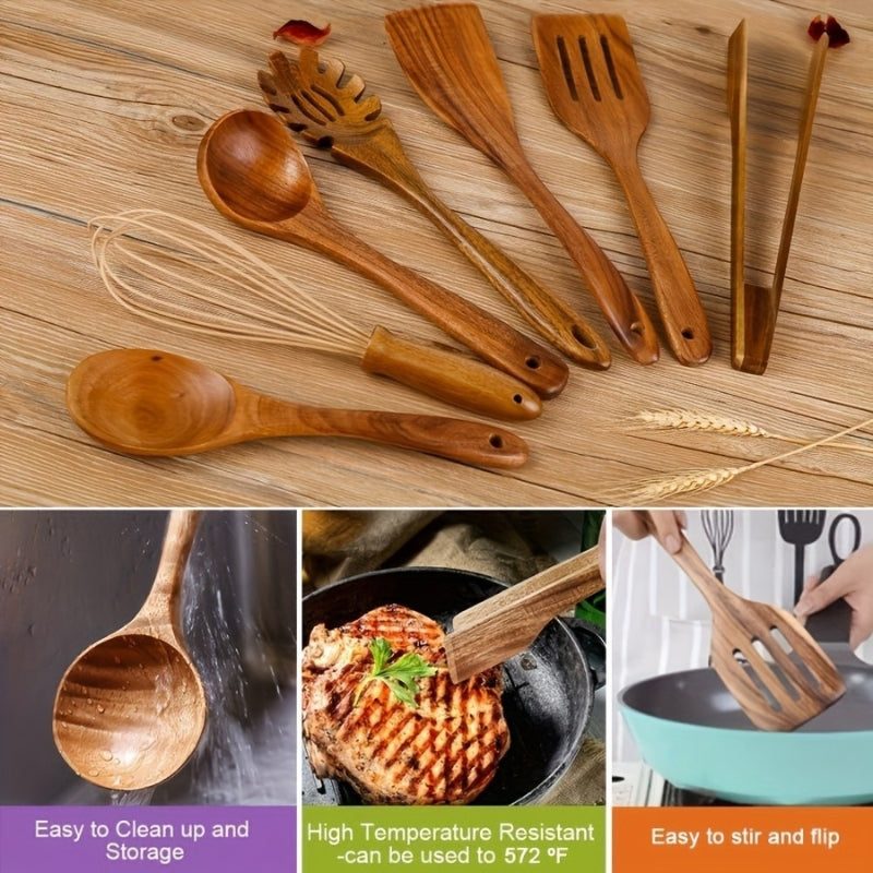 Sansoti | Luxe Houten Keukengerei Set (7-delig)