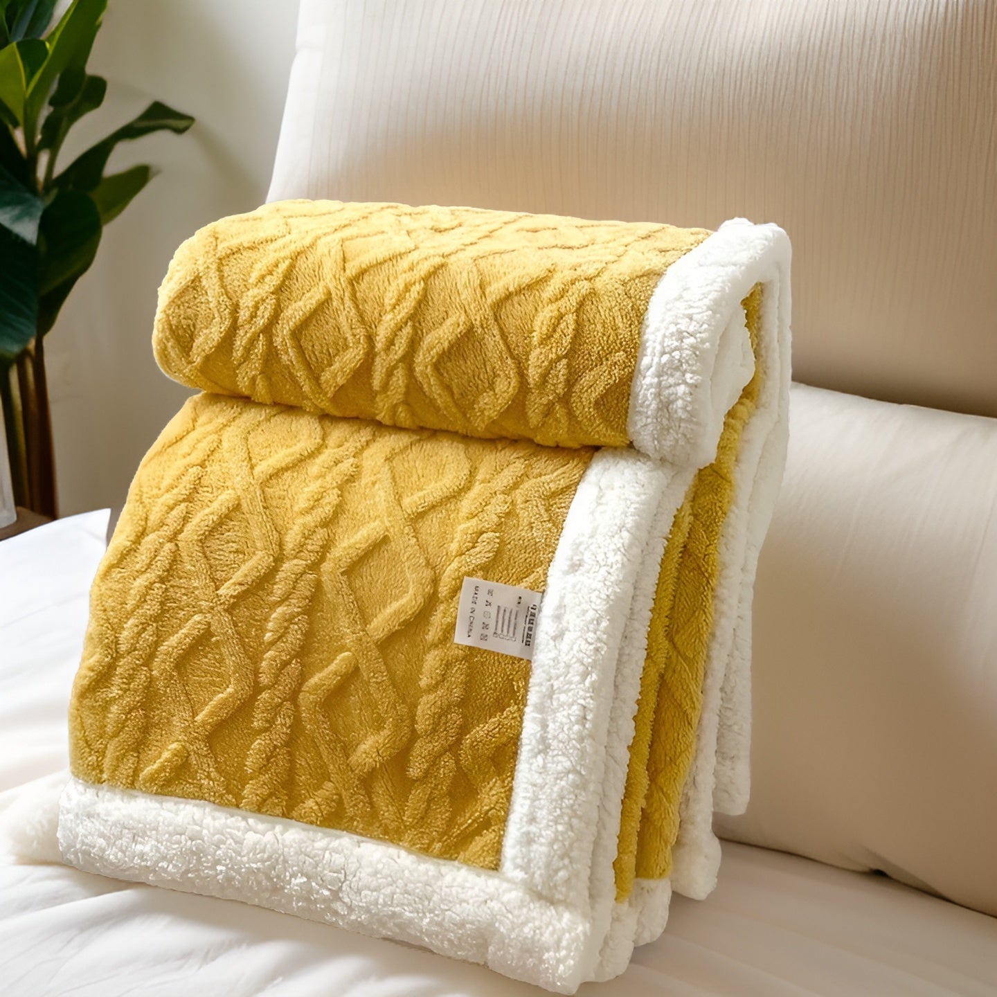 Fleecedeken Tweezijdig Polyester Grijs Wit Bank Bed Warm Deken 100x150 150x200 200x230 cm Zacht Plaid Winterdeken Sherpa Deken | Sansoti