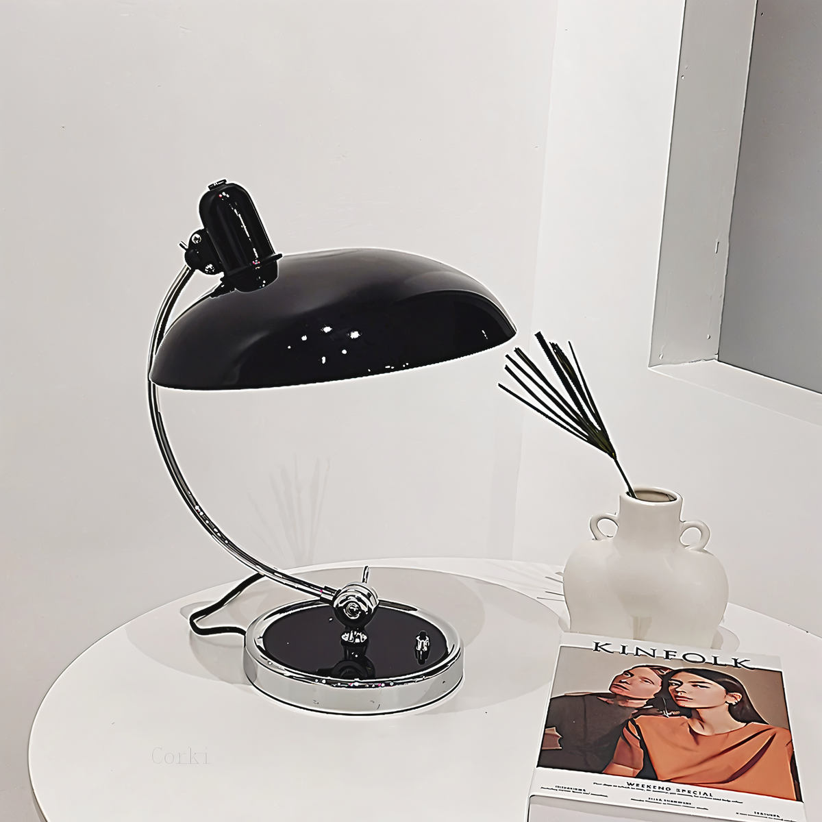 Adjustable Table Lamps with Iron Shade, Retro E27 Socket, Reading Lamp, Desk Lamp, and Bedside Lighting | Sansoti