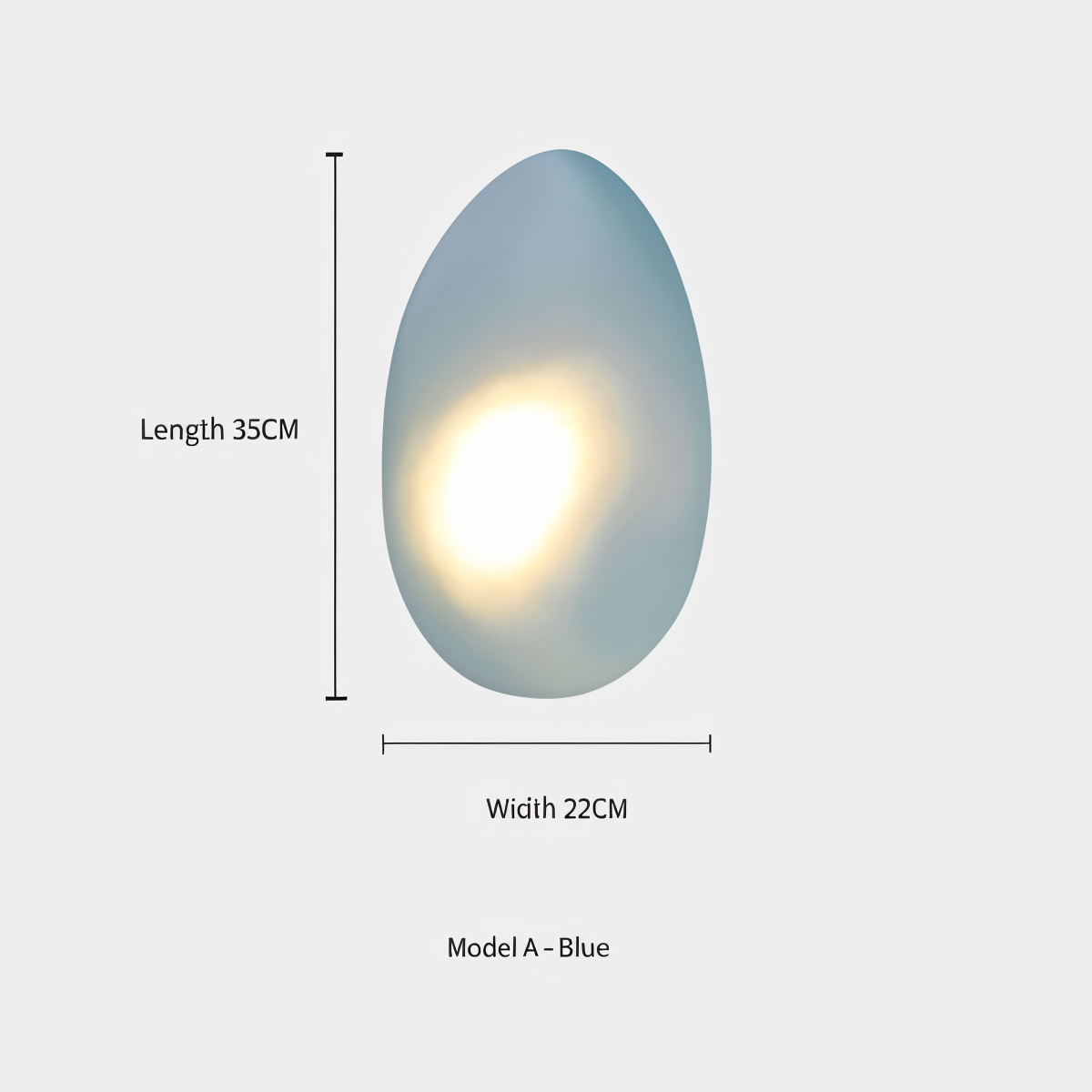 Glas-Wandleuchte LED Warmes Licht Metallrand Wohnzimmer Schlafzimmer Flur Skandinavisches Design Modernes Interieur | Sansoti
