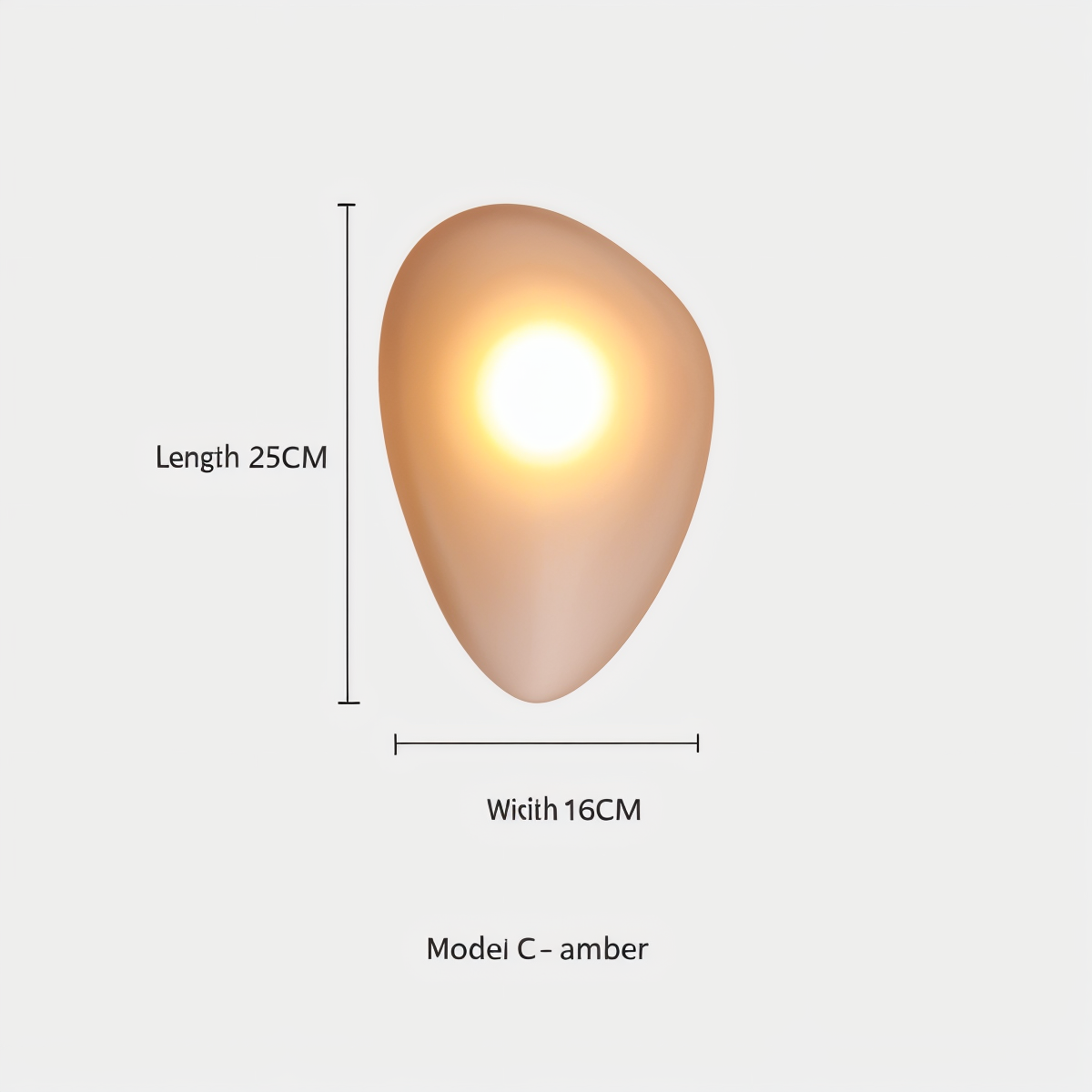 Glas-Wandleuchte LED Warmes Licht Metallrand Wohnzimmer Schlafzimmer Flur Skandinavisches Design Modernes Interieur | Sansoti