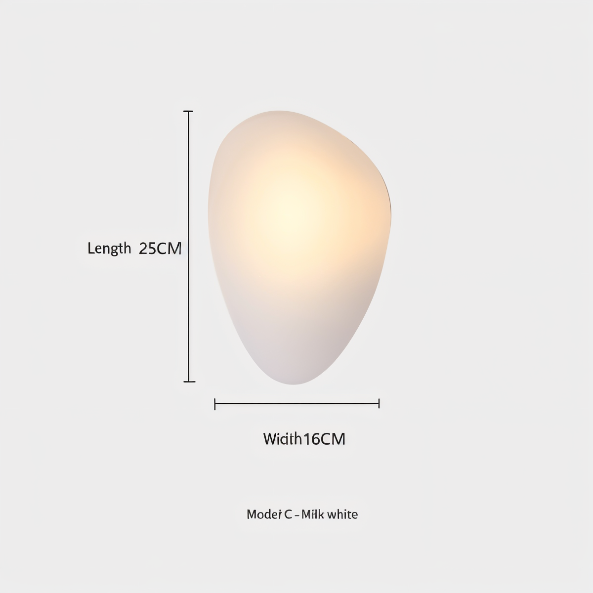 Glas-Wandleuchte LED Warmes Licht Metallrand Wohnzimmer Schlafzimmer Flur Skandinavisches Design Modernes Interieur | Sansoti