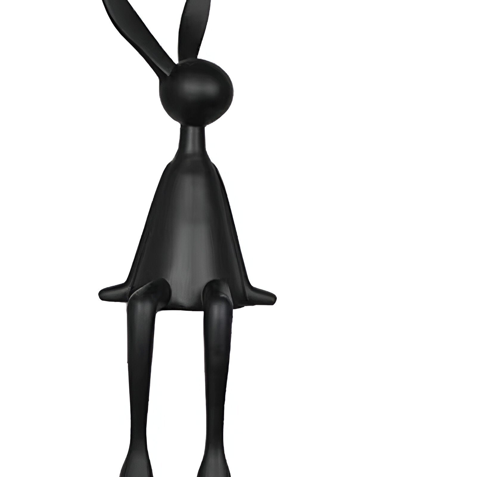 Statue décorative lapin assis en résine noir blanc bleu 18cm 50cm décoration salon | Restfield