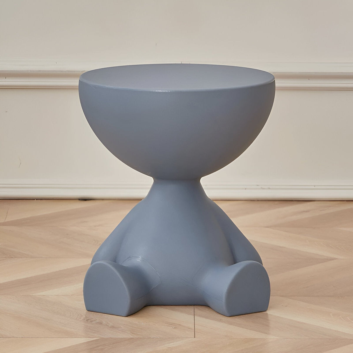 Runder Beistelltisch aus Kunststoff 37x41cm Minimalistisches skandinavisches Design Moderner Wohnzimmertisch Wohnzimmer | Sansoti