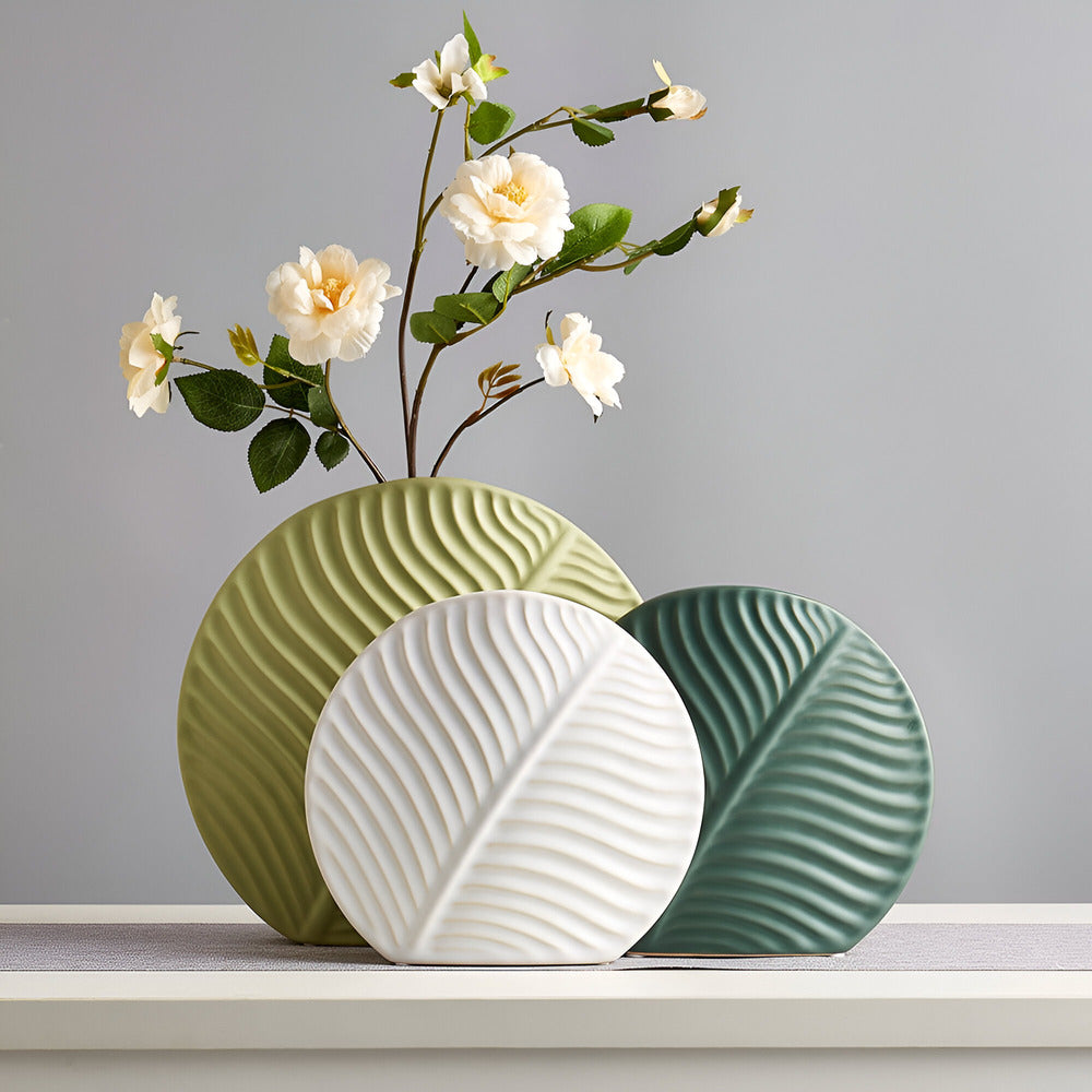 Ceramic Decorative Vase 20cm Handmade Matte Scandinavian Design for Dried Flowers and Natural Flowers | Sansoti