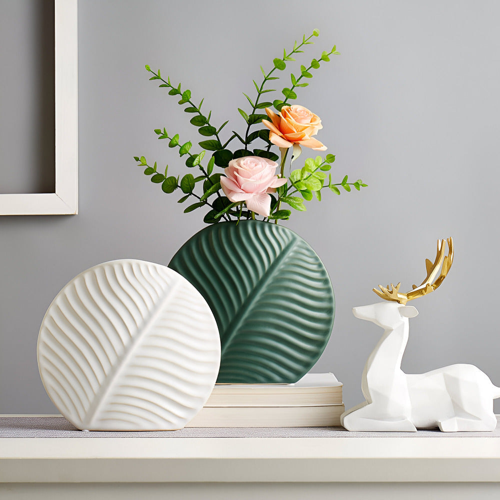 Ceramic Decorative Vase 20cm Handmade Matte Scandinavian Design for Dried Flowers and Natural Flowers | Sansoti