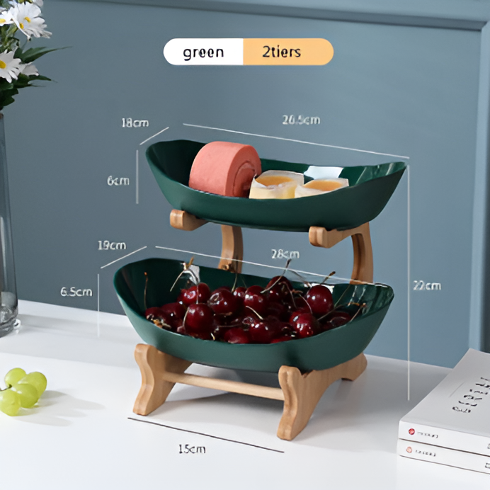 Obstkorb 3 Etagen Holzständer Mit Schalen Küchen Organizer | Restfield