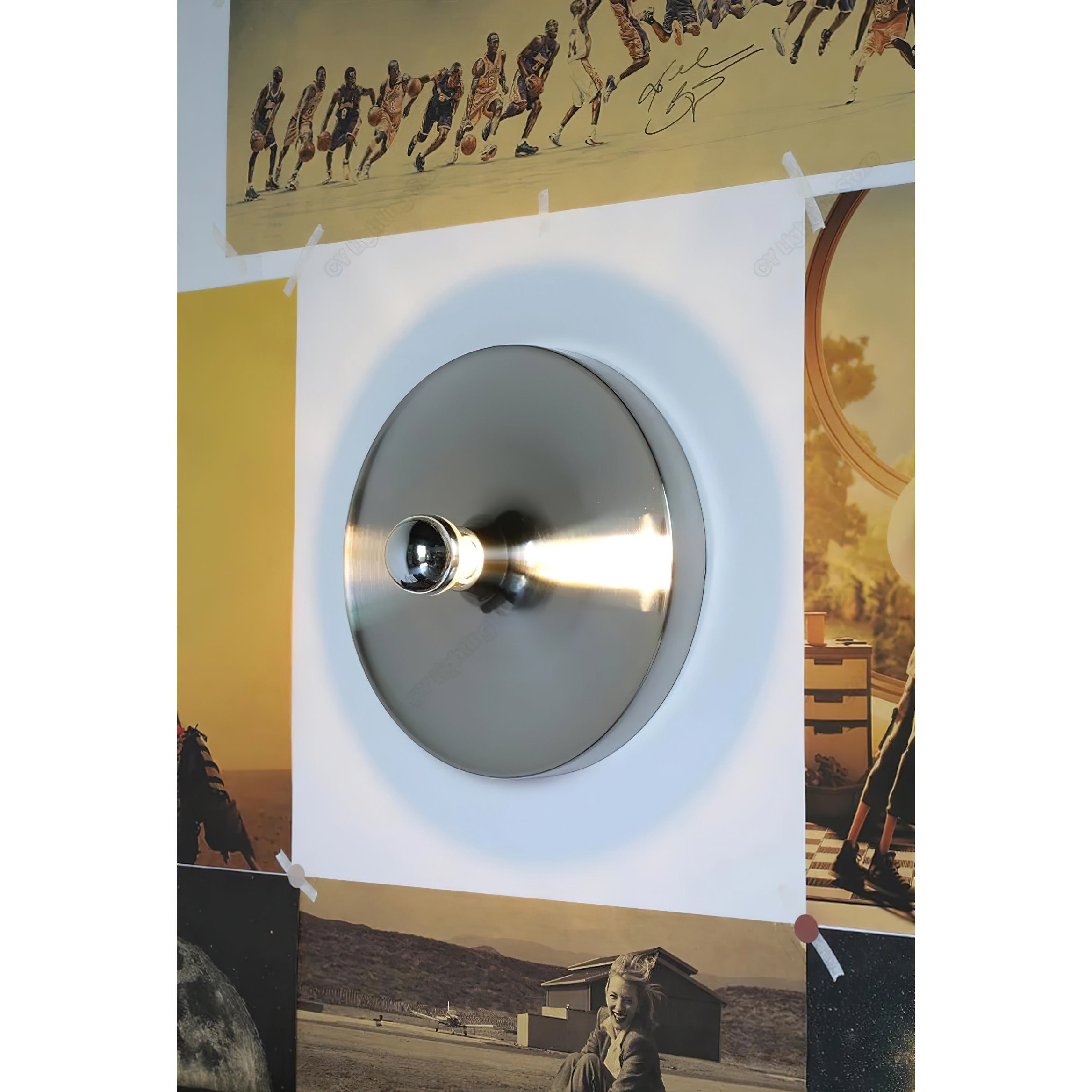 Moderne Disc Wandlamp Ijzer Wit Zwart Oranje Nikkel Messing Plafondlamp Dubbelfunctie Porches Patio Interieur Verlichting | Sansoti