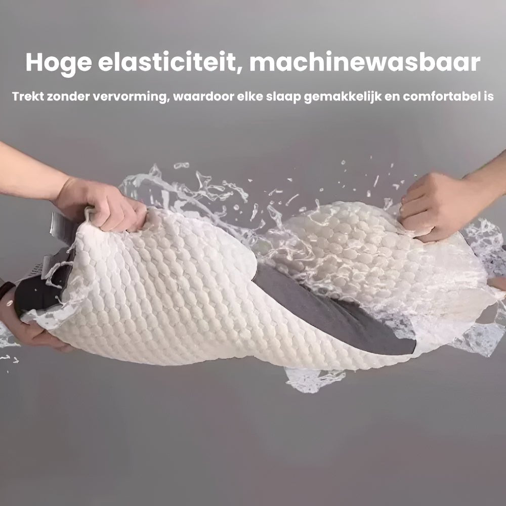Ergonomisch Nekkussen met Nekondersteuning voor Optimaal Slaapcomfort Nek Hoofdkussen 48x74cm Wit Memory Foam | Sansoti
