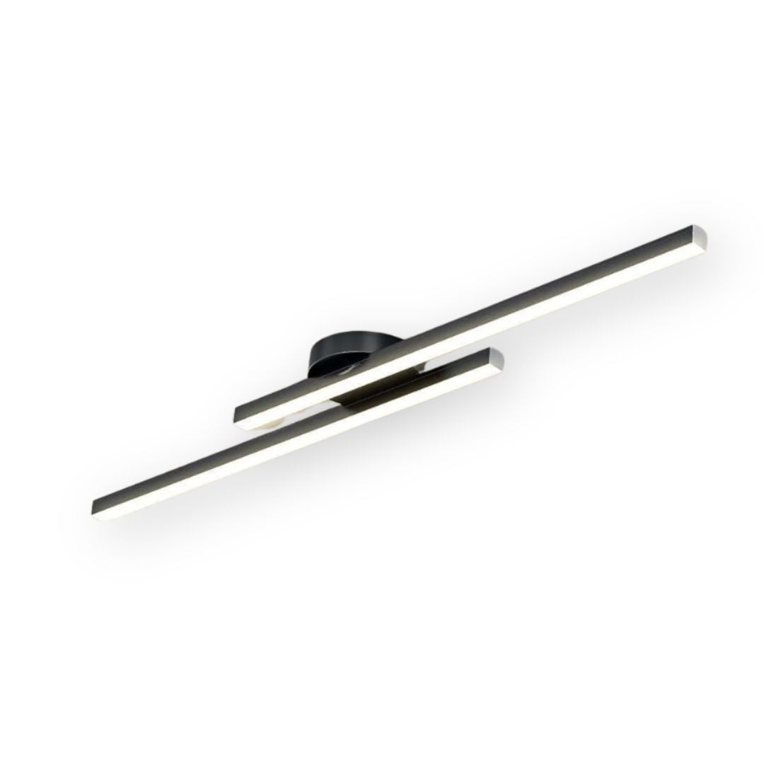 Longstrip plafondlamp LED aluminium zwart woonkamer hal slaapkamer lineaire plafondverlichting modern strak design | Sansoti