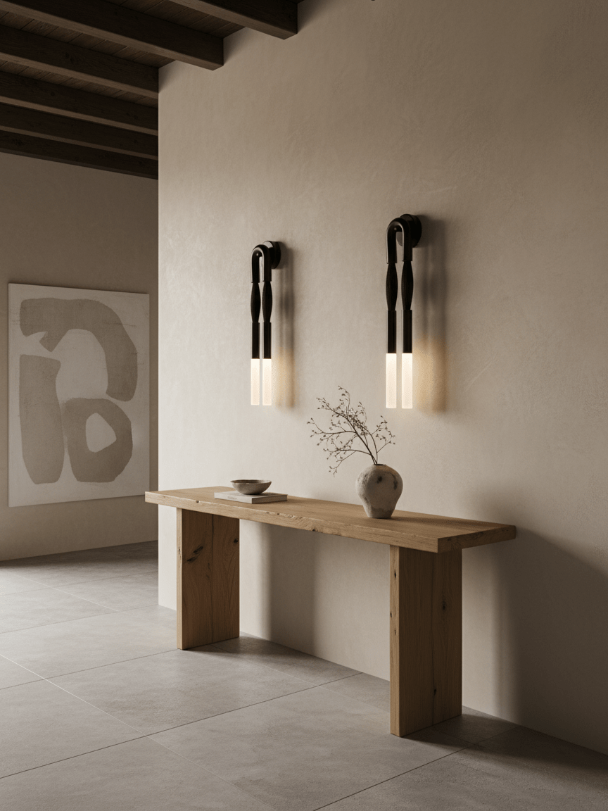 Decoratieve Wandlamp met Imitatie Paardenhaar – Sculptural Strijkijzeren Design met Witte Acryl Kap – ø18×H67cm | Sansoti