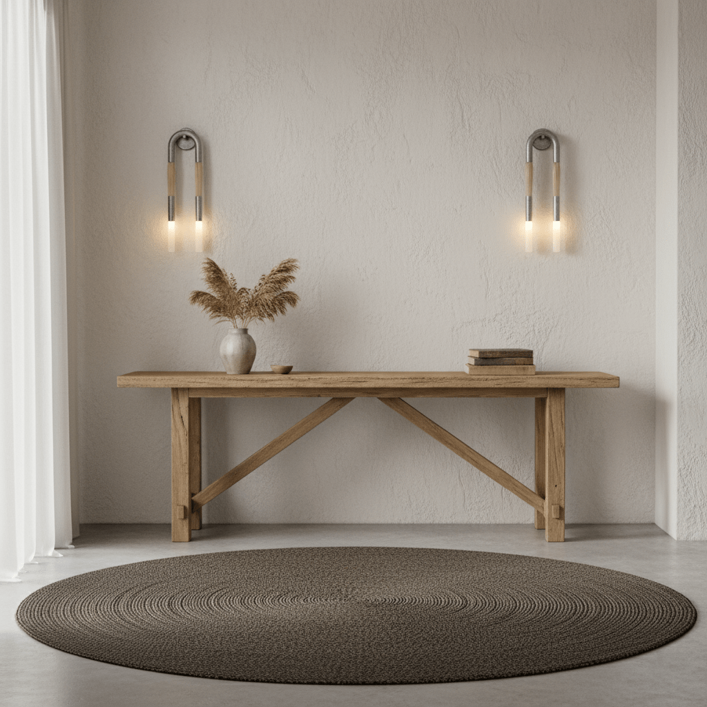 Decoratieve Wandlamp met Imitatie Paardenhaar – Sculptural Strijkijzeren Design met Witte Acryl Kap – ø18×H67cm | Sansoti