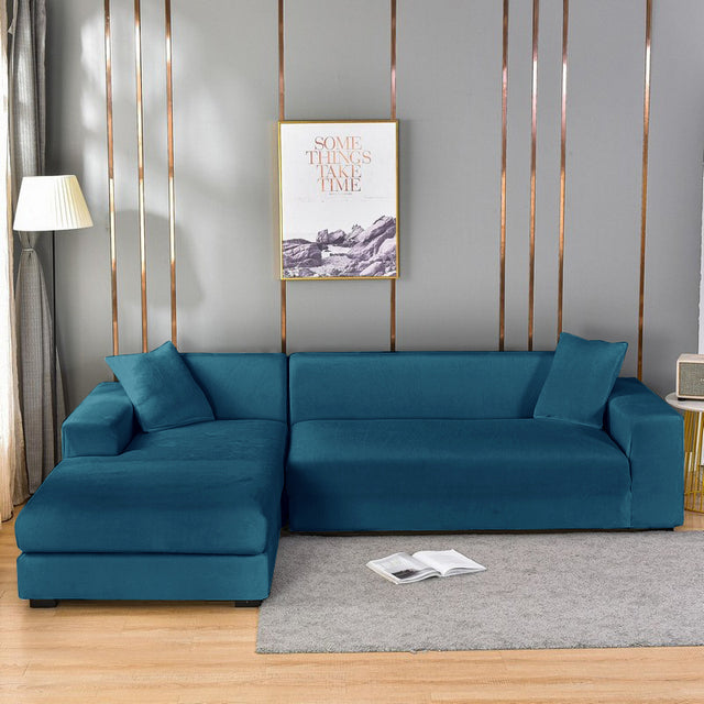Elastic Velvet Sofa Cover Full Protection for Sofa Frame Universal Fit Soft Stylish Living Room | Sansoti