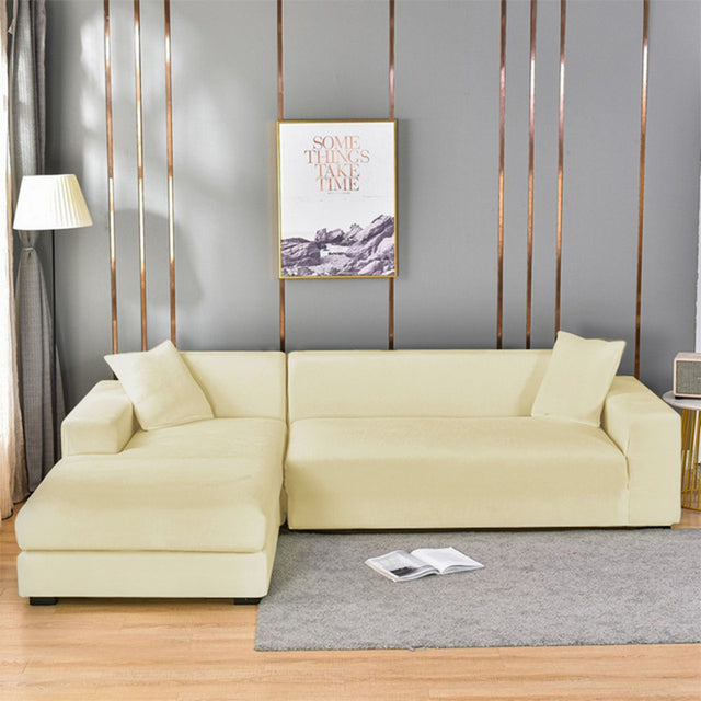 Elastic Velvet Sofa Cover Full Protection for Sofa Frame Universal Fit Soft Stylish Living Room | Sansoti