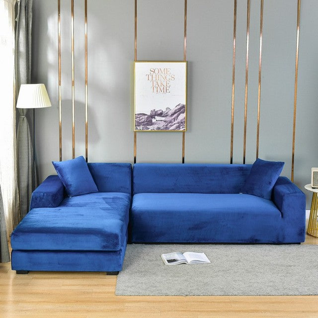 Elastic Velvet Sofa Cover Full Protection for Sofa Frame Universal Fit Soft Stylish Living Room | Sansoti