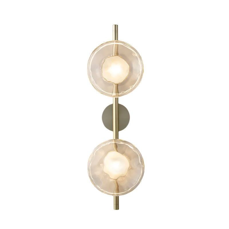 Glazen Wandlamp met Aluminium Frame – Mondgeblazen Glas – 5W LED – Moderne Wandverlichting voor Gang, Slaapkamer en Leeshoek | Sansoti