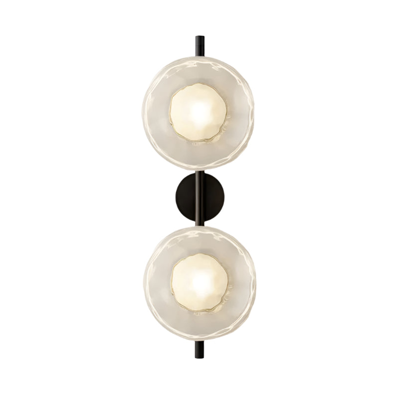Glazen Wandlamp met Aluminium Frame – Mondgeblazen Glas – 5W LED – Moderne Wandverlichting voor Gang, Slaapkamer en Leeshoek | Sansoti