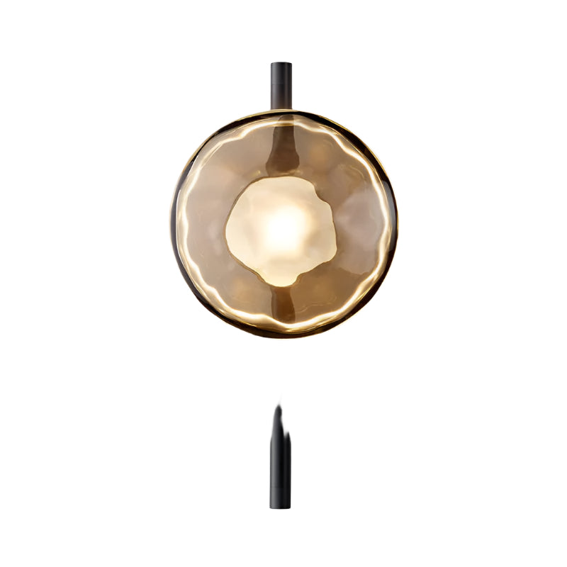Glazen Wandlamp met Aluminium Frame – Mondgeblazen Glas – 5W LED – Moderne Wandverlichting voor Gang, Slaapkamer en Leeshoek | Sansoti