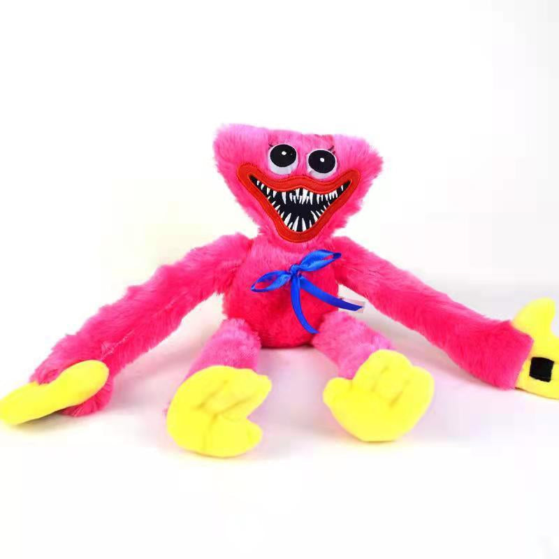 Huggy Wuggy knuffel 40 cm pluche speelgoed hoogwaardig zachte metgezel cadeau kinderen volwassenen blauw rood | Sansoti