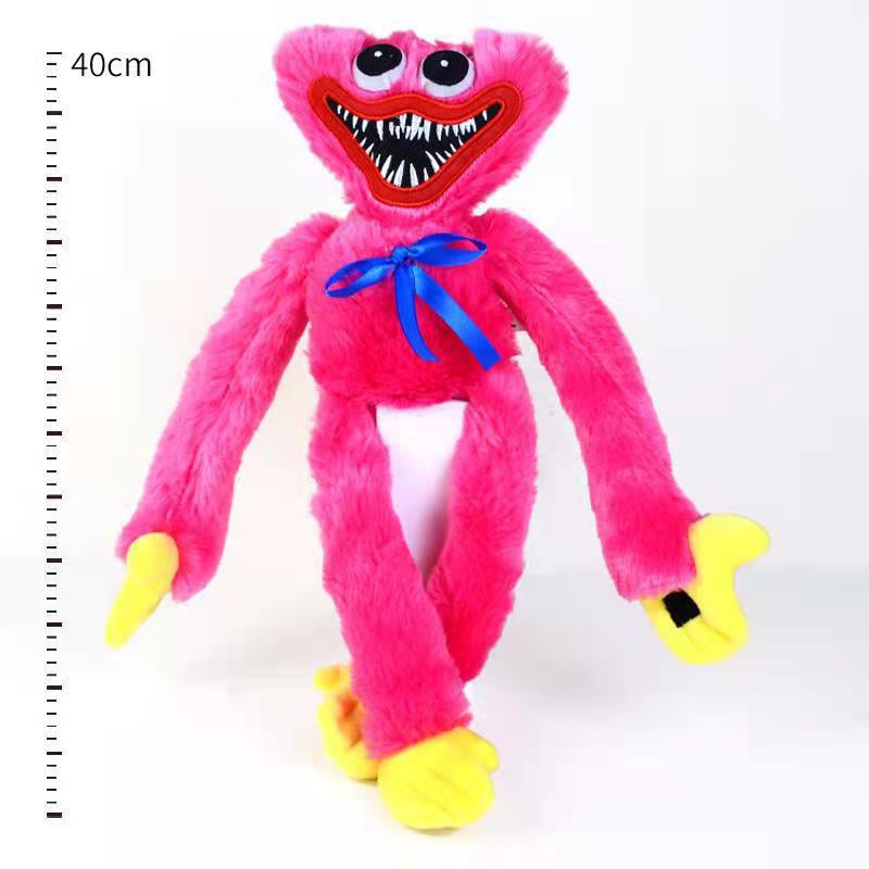 Huggy Wuggy knuffel 40 cm pluche speelgoed hoogwaardig zachte metgezel cadeau kinderen volwassenen blauw rood | Sansoti