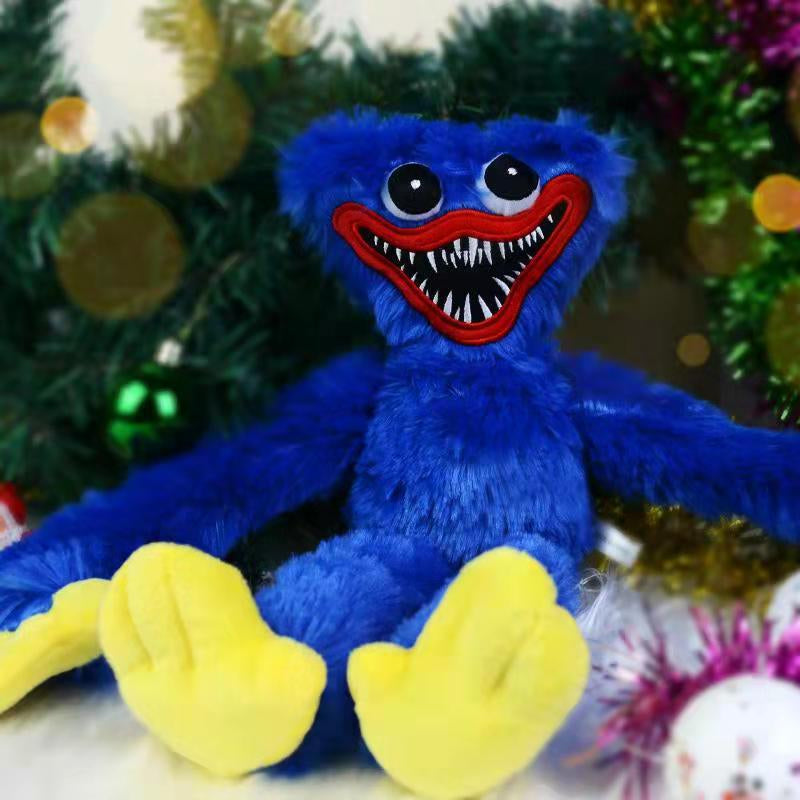 Huggy Wuggy knuffel 40 cm pluche speelgoed hoogwaardig zachte metgezel cadeau kinderen volwassenen blauw rood | Sansoti