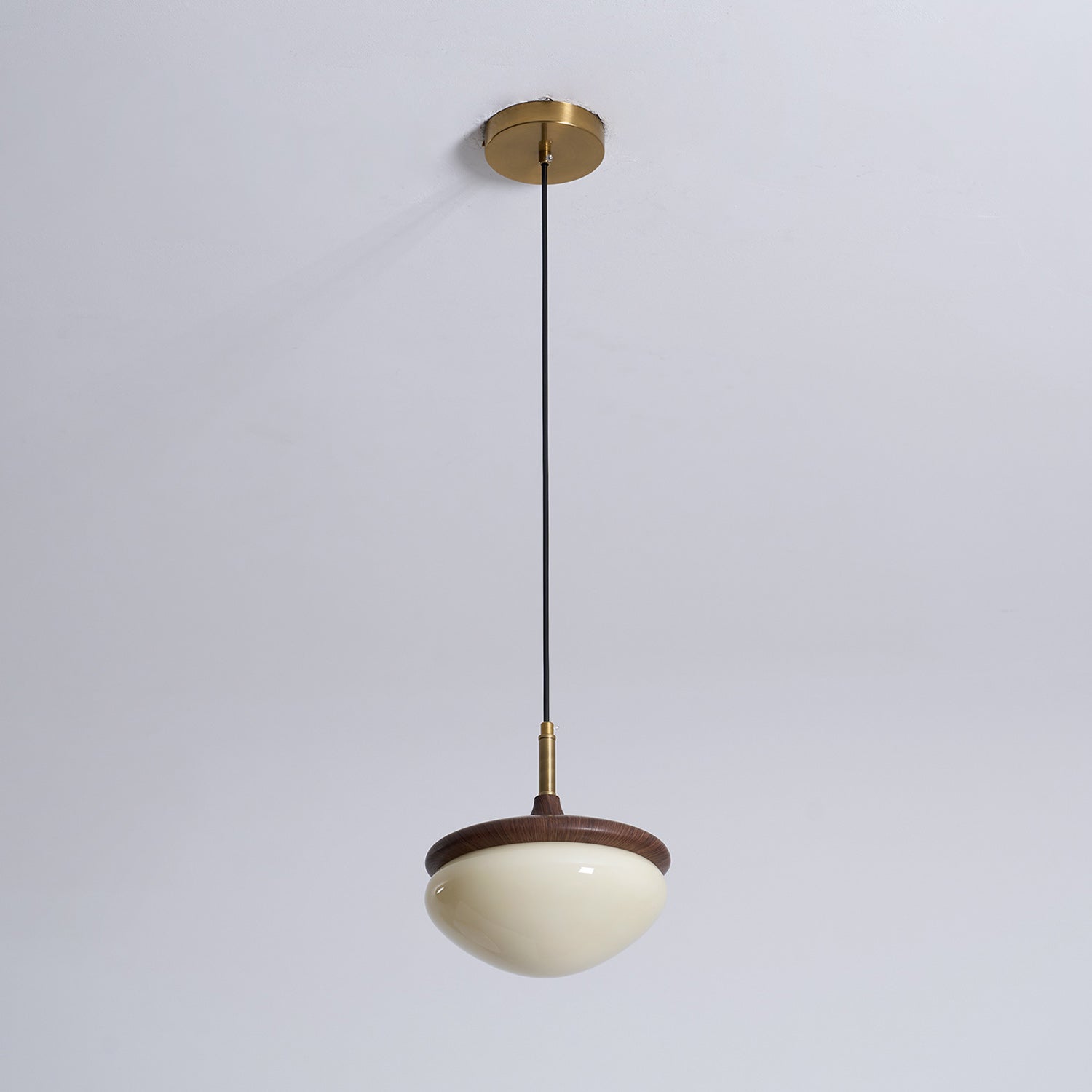 Vintage Hanglamp Metaal en Glas Beige-Goud 22 cm Scandinavische Sfeer Eetkamer Woonkamer | Sansoti