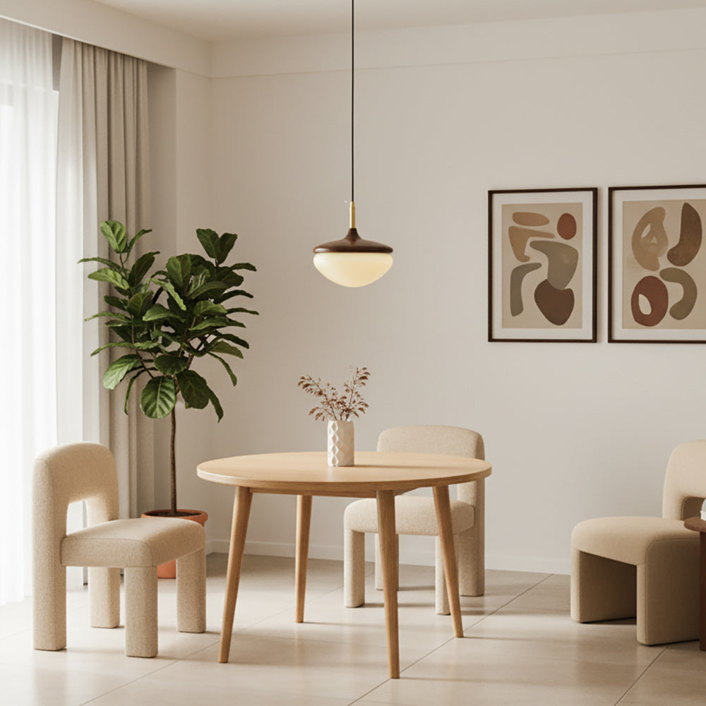 Vintage Hanglamp Metaal en Glas Beige-Goud 22 cm Scandinavische Sfeer Eetkamer Woonkamer | Sansoti