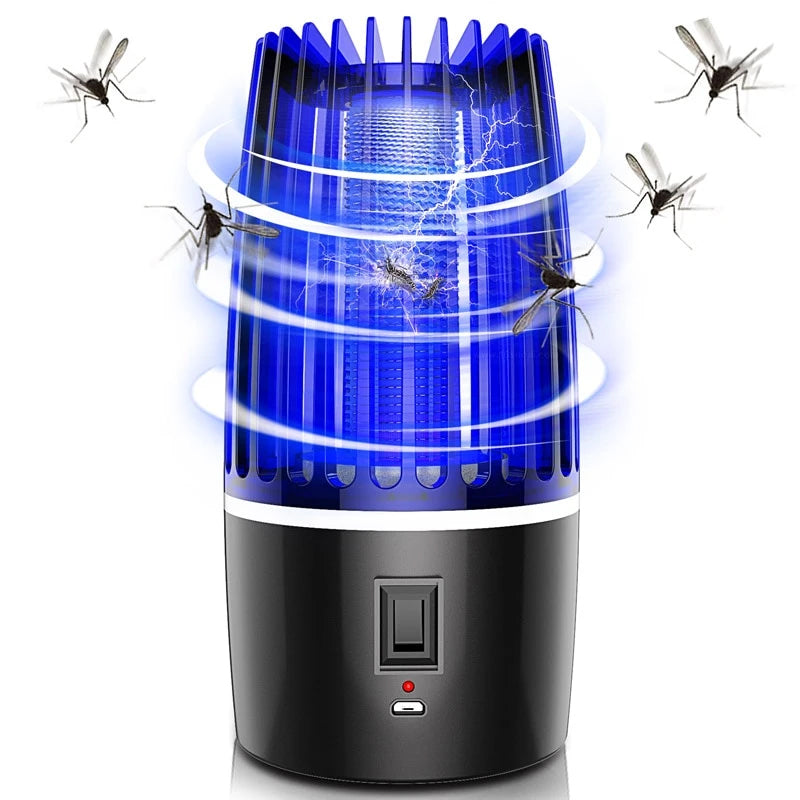 Oplaadbare Muggenval met LED Lamp 2-in-1 voor Binnen en Buiten 360 Graden Werking USB Insectenverdelger | Sansoti